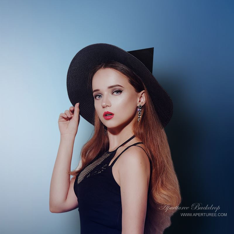 Lofaris Luzon Textured Acid Blue Backdrop For Studio Booth