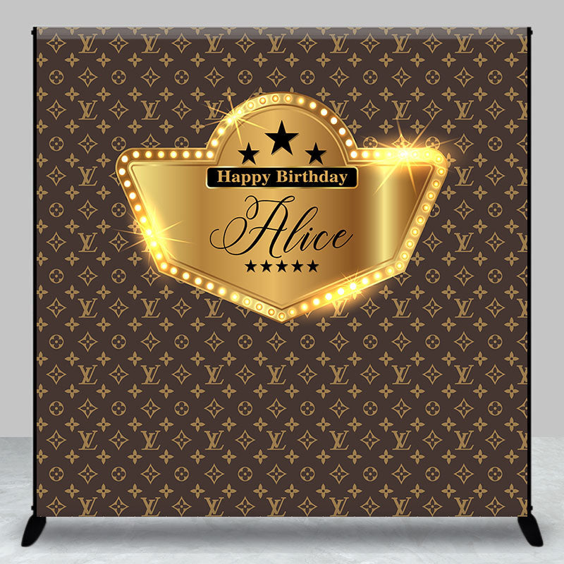 Lofaris Lv Vintage Gold Vip Custom Birthday Backdrop
