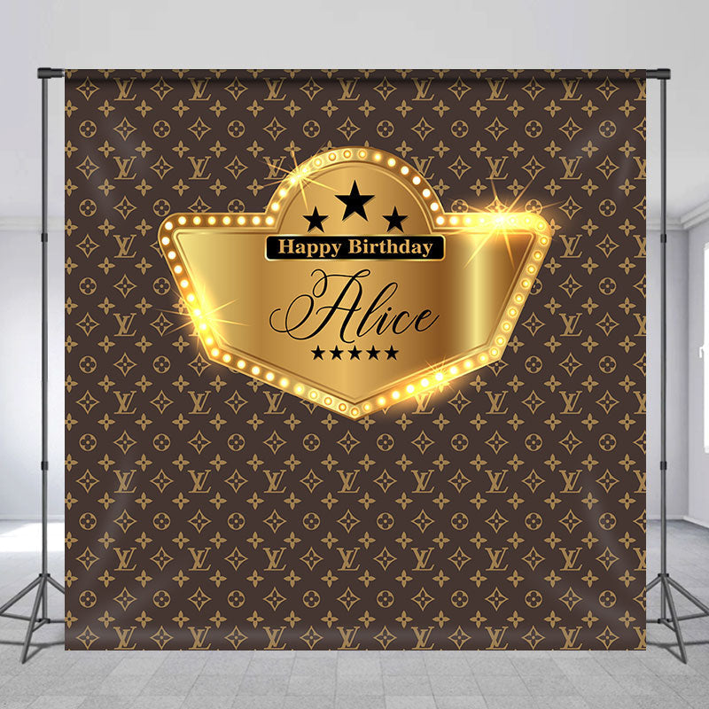 Lofaris Lv Vintage Gold Vip Custom Birthday Backdrop