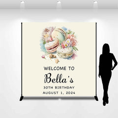 Lofaris Macaron Floral Paint Custom 30th Birthday Backdrop