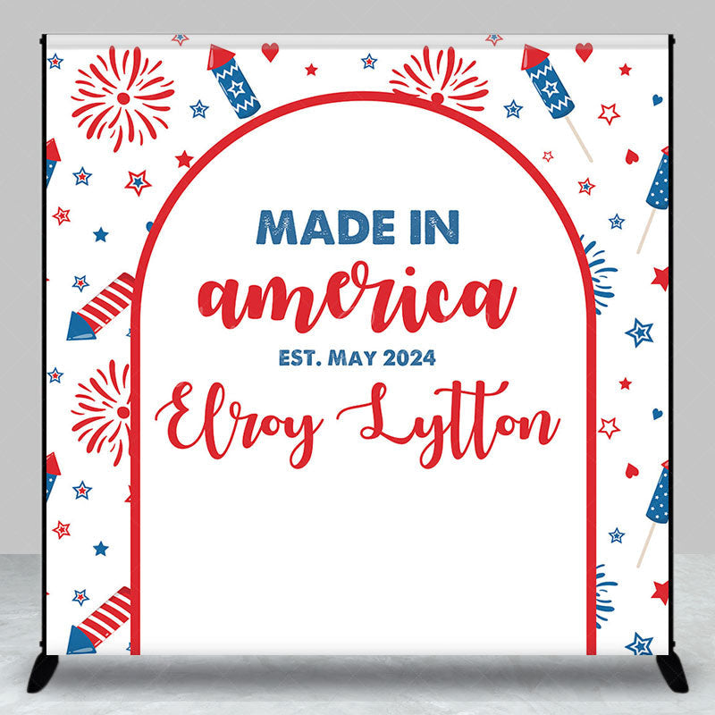 Lofaris Made In America Birthday Independence Day Backdrop