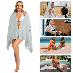 Lofaris Magic Mom - day Floral Custom Photo Beach Towel