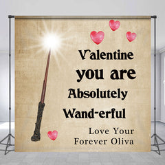 Lofaris Magic Wand Retro Page Custom Valentines Day Backdrop