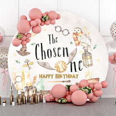 Lofaris Magical The Chosen One Round 1st Birthday Backdrop