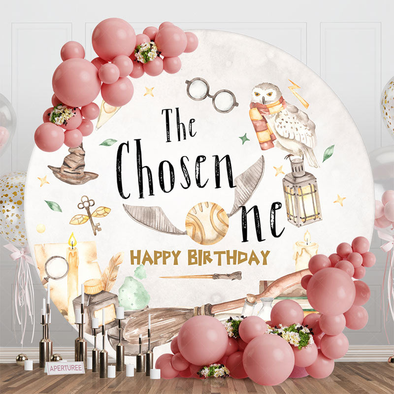Lofaris Magical The Chosen One Round 1st Birthday Backdrop