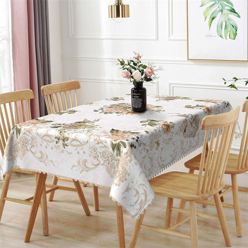 Lofaris Magnificent Flower Pattern Rectangle Tablecloth