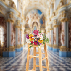 Lofaris Magnificent Palace Plaid Floor Photo Booth Backdrop