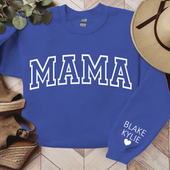 Lofaris Mama And Kids Black Letters Custom Name Sweatshirt