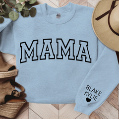 Lofaris Mama And Kids Black Letters Custom Name Sweatshirt