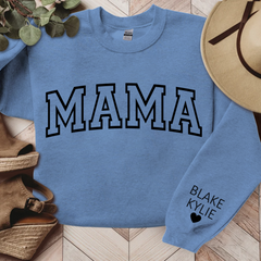 Lofaris Mama And Kids Black Letters Custom Name Sweatshirt