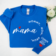Lofaris Mama Mommy Mom Bruh Custom Name Gift Sweatshirt