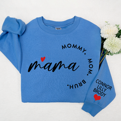 Lofaris Mama Mommy Mom Bruh Custom Name Gift Sweatshirt
