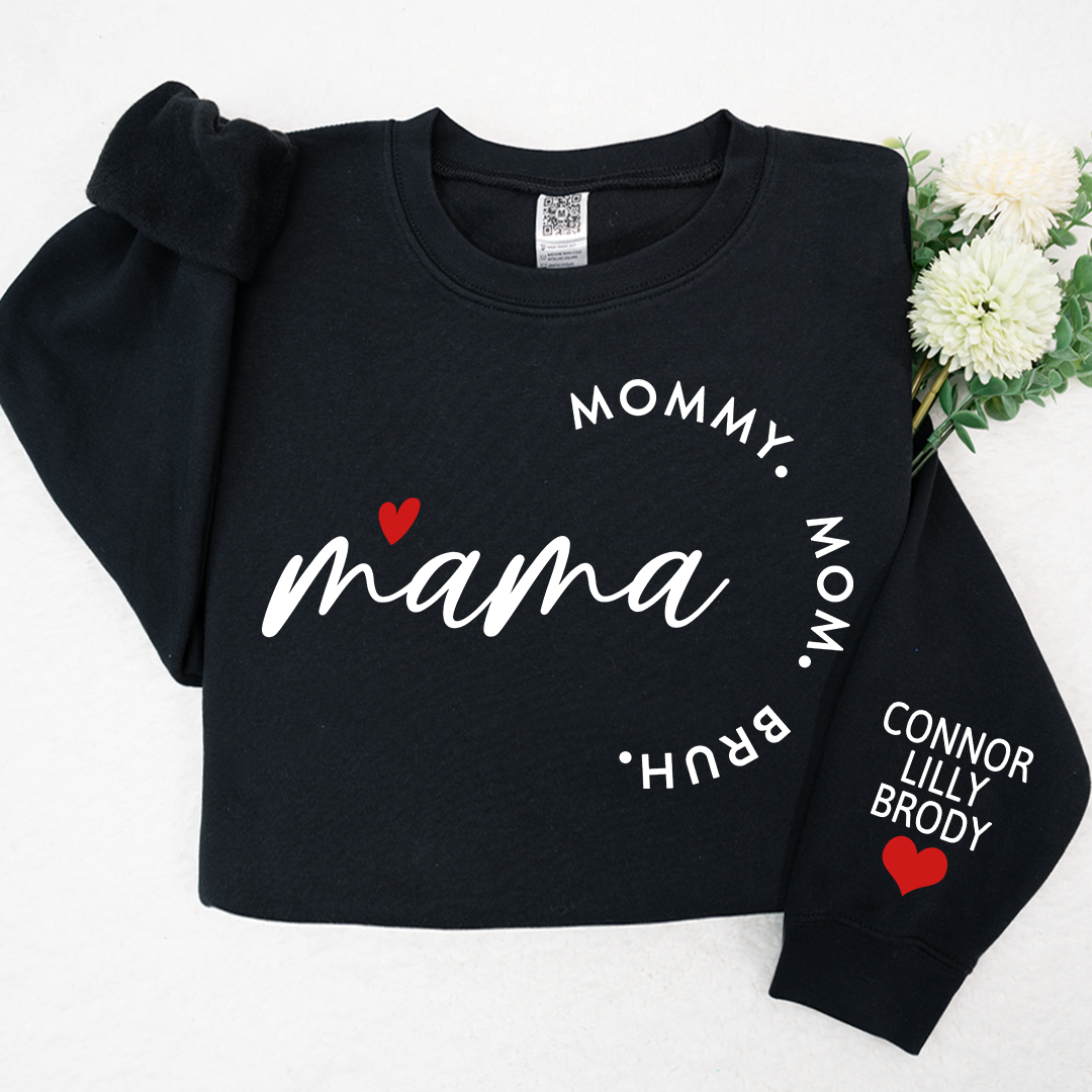 Lofaris Mama Mommy Mom Bruh Custom Name Gift Sweatshirt