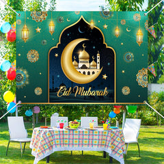 Lofaris Mandala Moon Palace Turquoise Eid Mubarak Backdrop