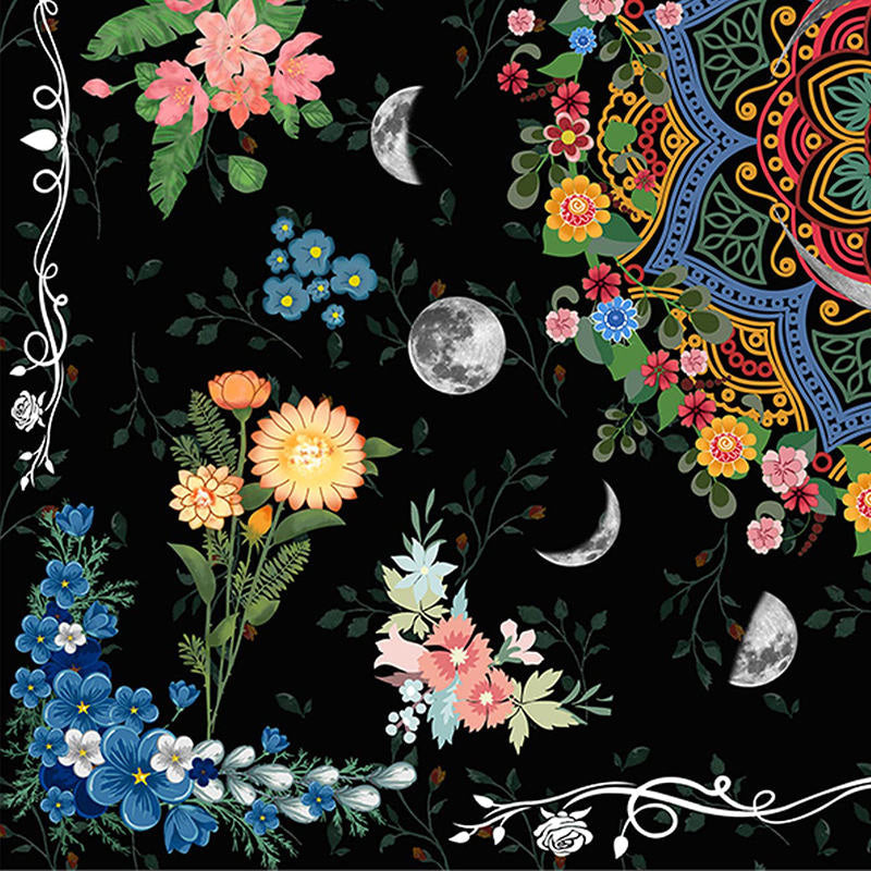 Lofaris Mandala Moon Variant Flower Tapestry For Living Room