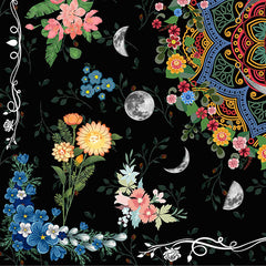 Lofaris Mandala Moon Variant Flower Tapestry For Living Room
