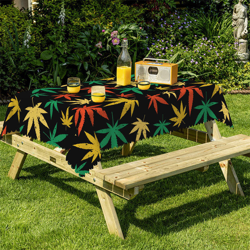 Lofaris Maple Leaves Outdoor Picnic Rectangle Tablecloth