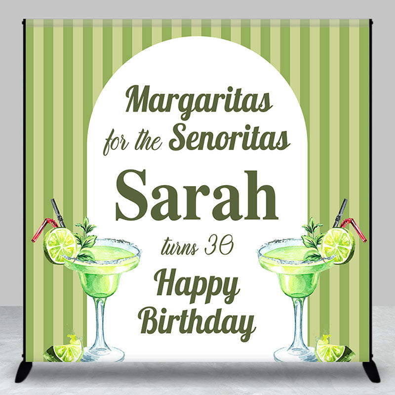 Lofaris Margaritas For Senoritas Party Custom Birthday Backdrop