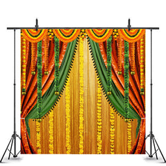 Lofaris Marigold streamer Indian Macrame Wedding Backdrop