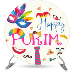 Lofaris Mask Funny Clown Costume Round Happy Purim Backdrop