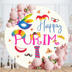 Lofaris Mask Funny Clown Costume Round Happy Purim Backdrop