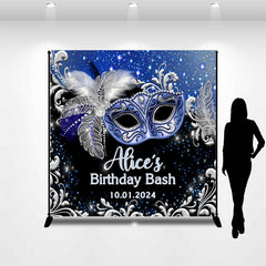 Lofaris Masquerade Mask Feather Custom Birthday Backdrop