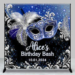 Lofaris Masquerade Mask Feather Custom Birthday Backdrop