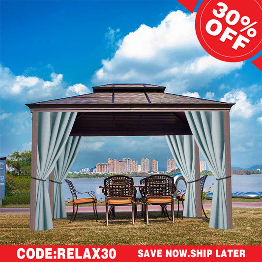 (7 Day Delivery) Blue Home Decor Pergola Waterproof Grommet Top Outdoor Curtains for Front Porch