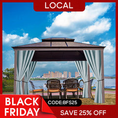 (7 Day Delivery) Blue Home Decor Pergola Waterproof Grommet Top Outdoor Curtains for Front Porch