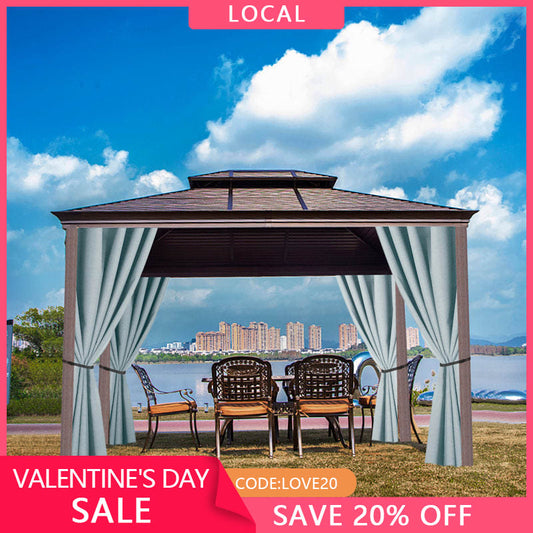 (7 Day Delivery) Blue Home Decor Pergola Waterproof Grommet Top Outdoor Curtains for Front Porch