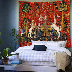 Lofaris Medieval Classical Murals Princess Flower Tapestry