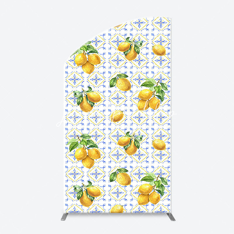 Lofaris Mediterranean Lemon Bohemia Arch Birthday Backdrop