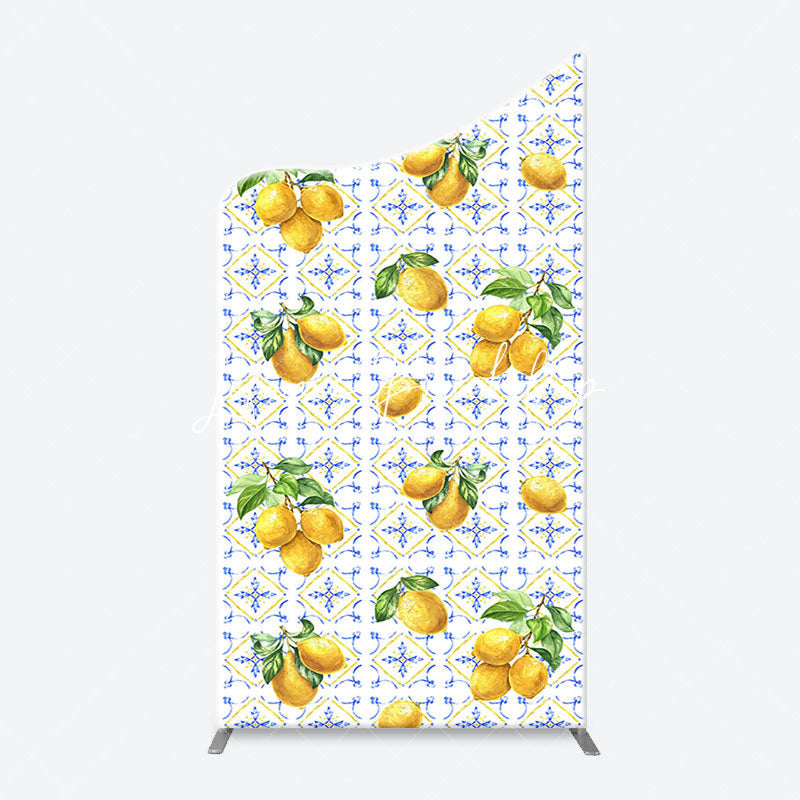 Lofaris Mediterranean Lemon Bohemia Arch Birthday Backdrop