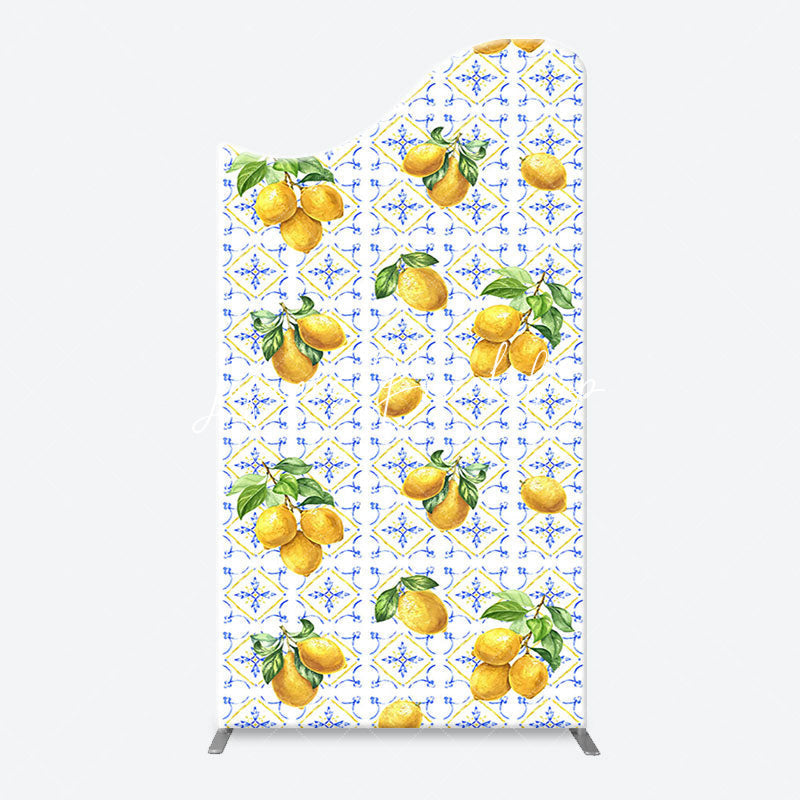 Lofaris Mediterranean Lemon Bohemia Arch Birthday Backdrop