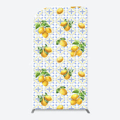 Lofaris Mediterranean Lemon Bohemia Arch Birthday Backdrop