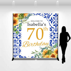 Lofaris Mediterranean Lemon Custom Name Birthday Backdrop