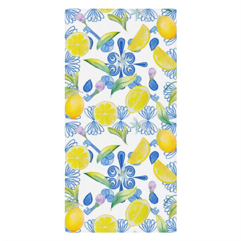 Lofaris Mediterranean Lemon Vintage Name Beach Towel For Gift