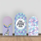 Lofaris Mermaid Gradient Girl 2nd Birthday Arch Backdrop Kit