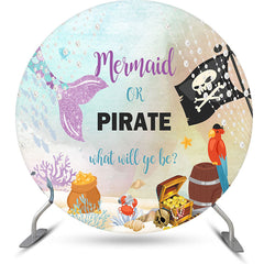 Lofaris Mermaid Or Pirate Circle Gender Reveal Backdrop