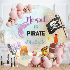 Lofaris Mermaid Or Pirate Circle Gender Reveal Backdrop