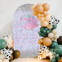 Lofaris Mermaid Scale Under The Sea Double Sided Arch Backdrop