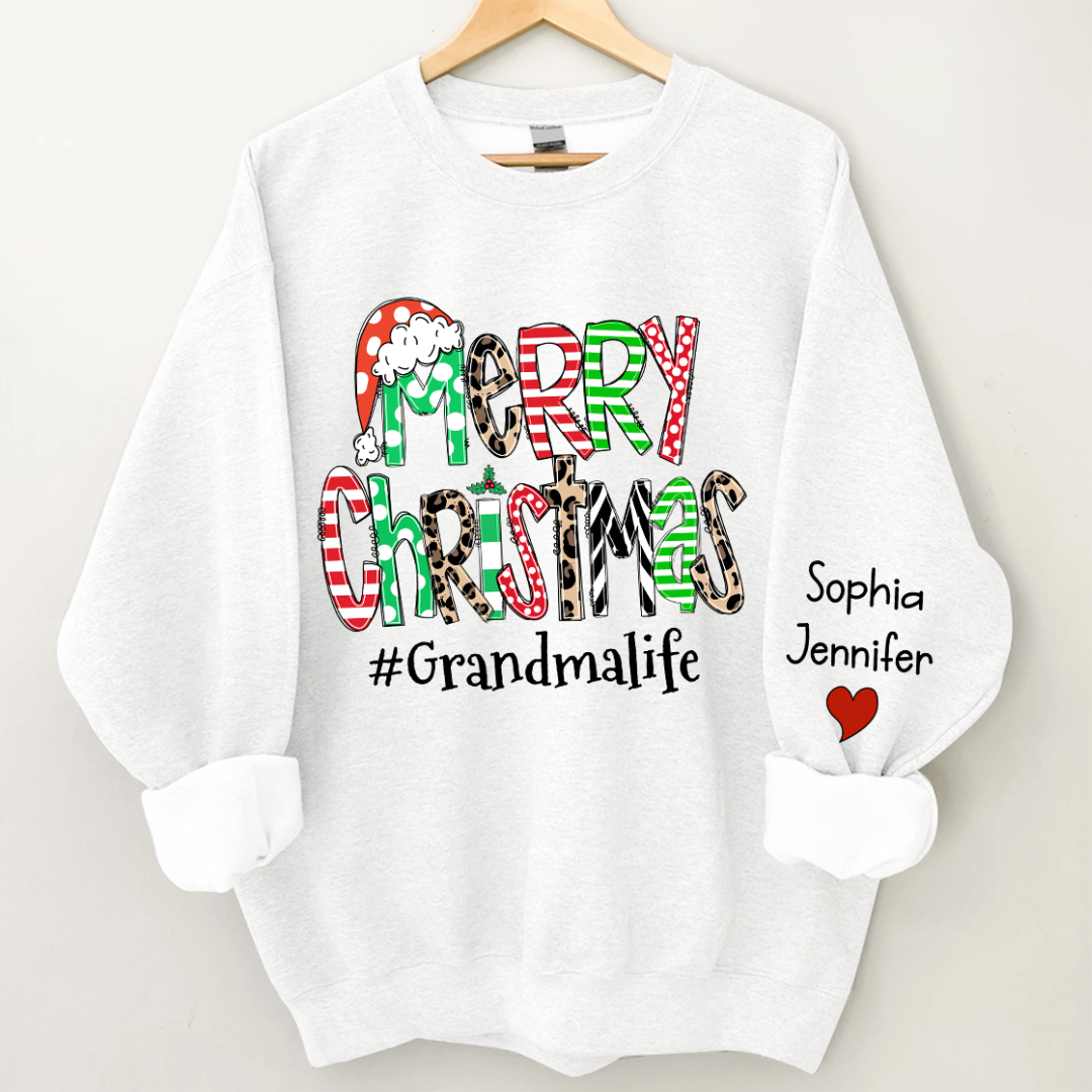 Lofaris Merry Christmas Grandma Life And Kids CTH01 Sweatshirt