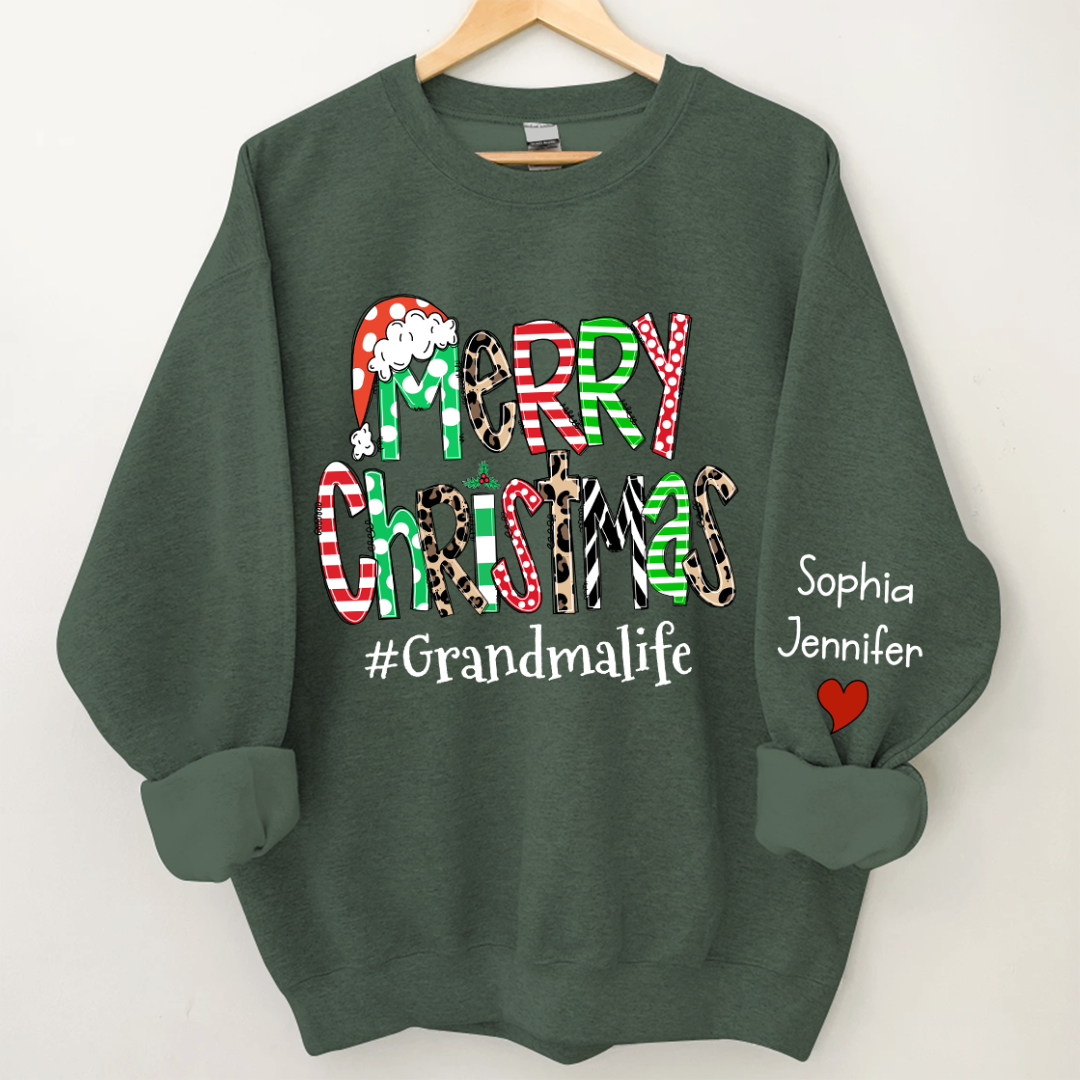 Lofaris Merry Christmas Grandma Life And Kids CTH01 Sweatshirt