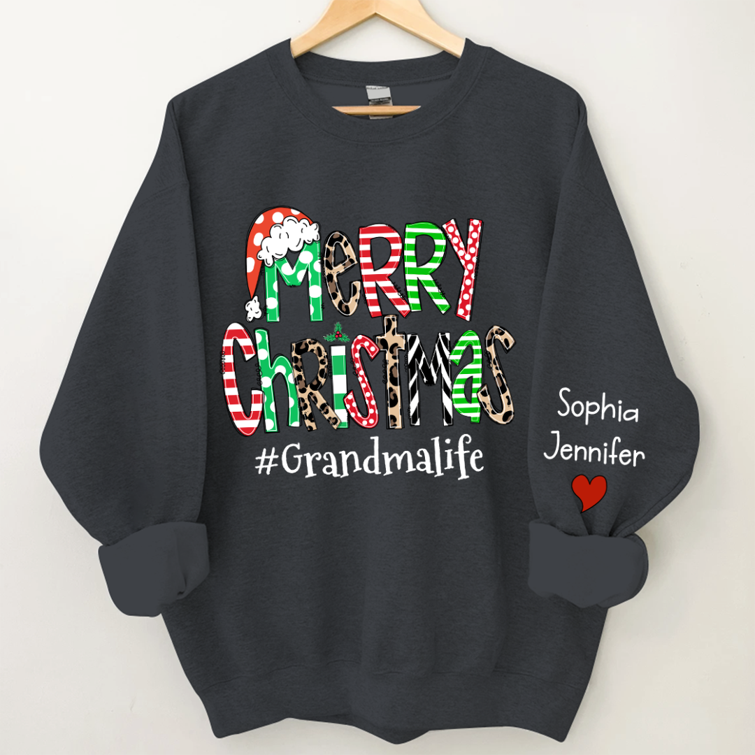 Lofaris Merry Christmas Grandma Life And Kids CTH01 Sweatshirt