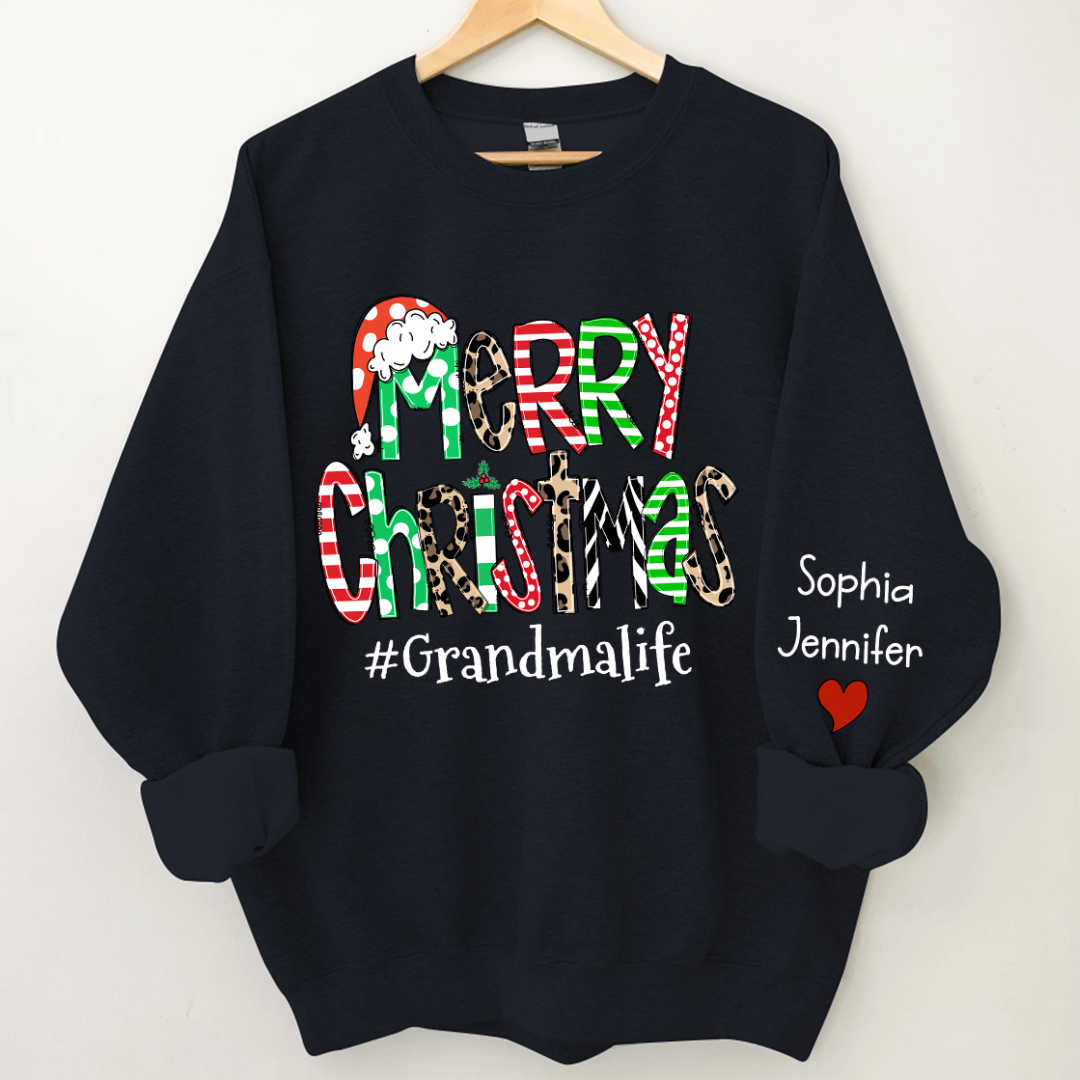 Lofaris Merry Christmas Grandma Life And Kids CTH01 Sweatshirt