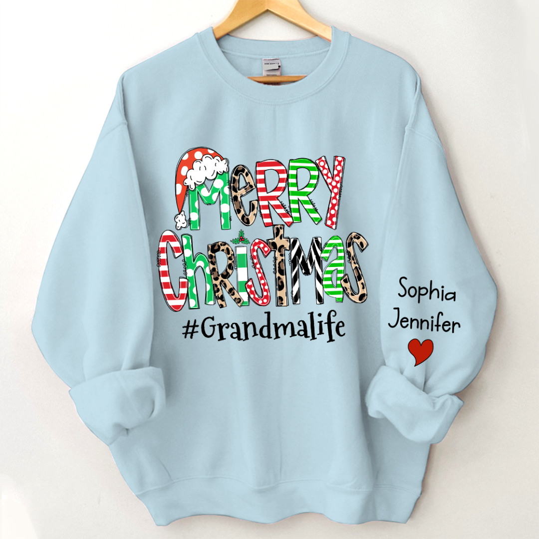 Lofaris Merry Christmas Grandma Life And Kids CTH01 Sweatshirt