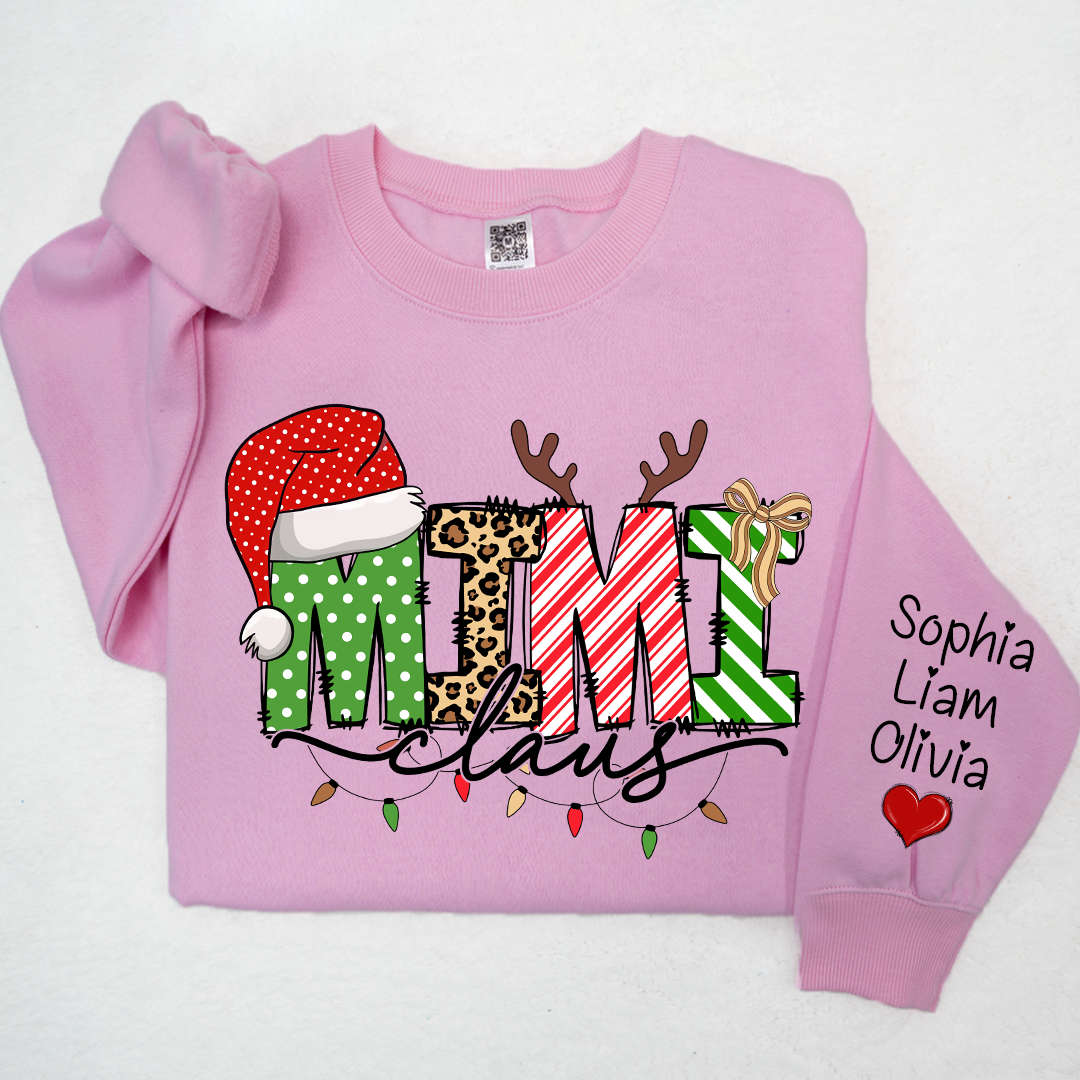 Lofaris Merry Christmas Mimi Claus Light Custom Sweatshirt