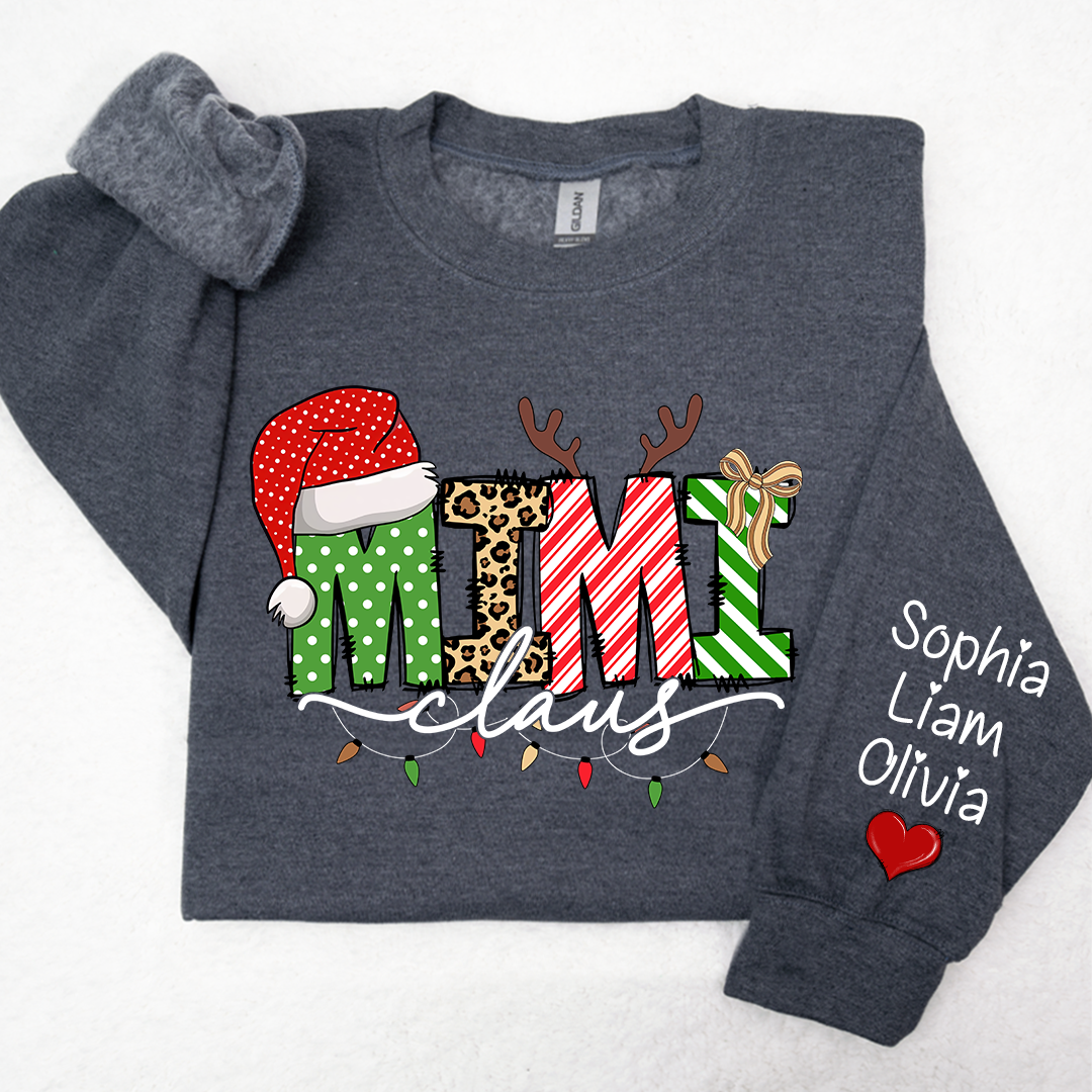 Lofaris Merry Christmas Mimi Claus Light Custom Sweatshirt