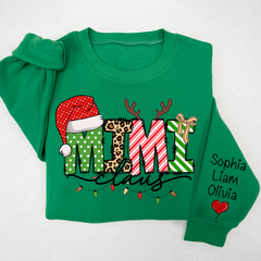 Lofaris Merry Christmas Mimi Claus Light Custom Sweatshirt
