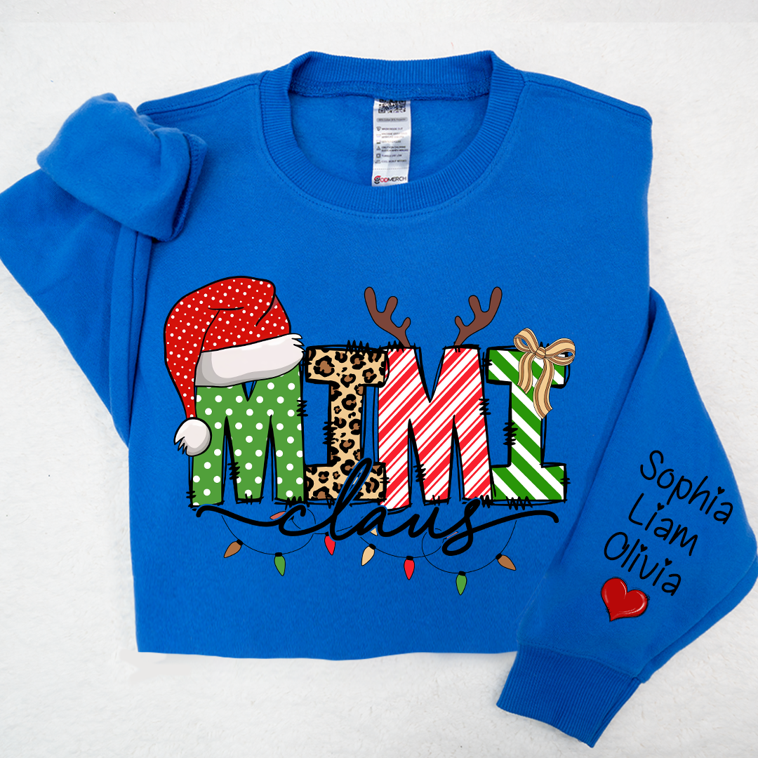 Lofaris Merry Christmas Mimi Claus Light Custom Sweatshirt